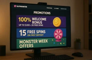 What Types of Bonuses and Promotions Does Slot Monster Offer?